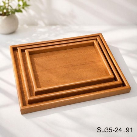 طقم صواني خشب